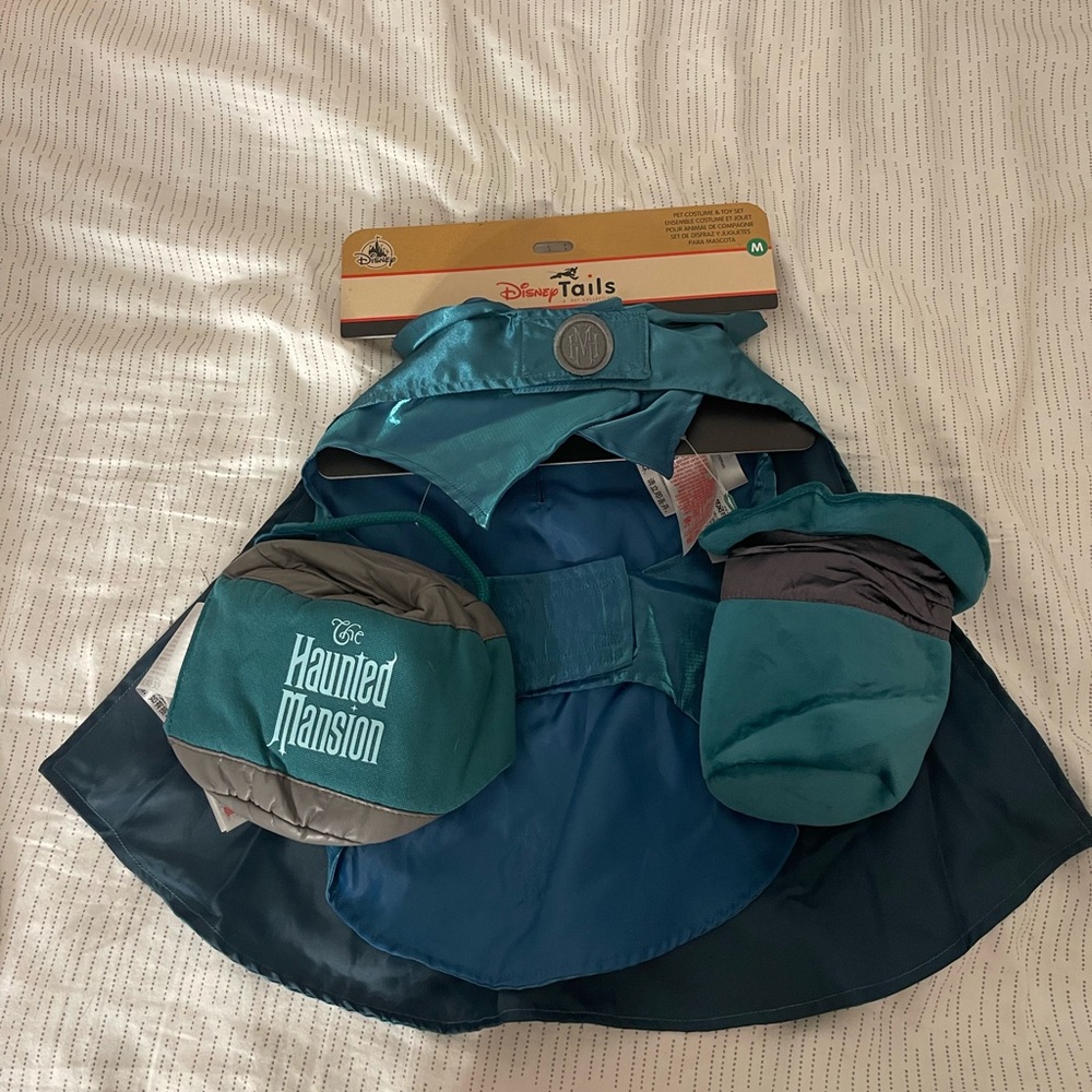 Disney Tails Haunted Mansion Hatbox Ghost Pet Dog Costume Size M